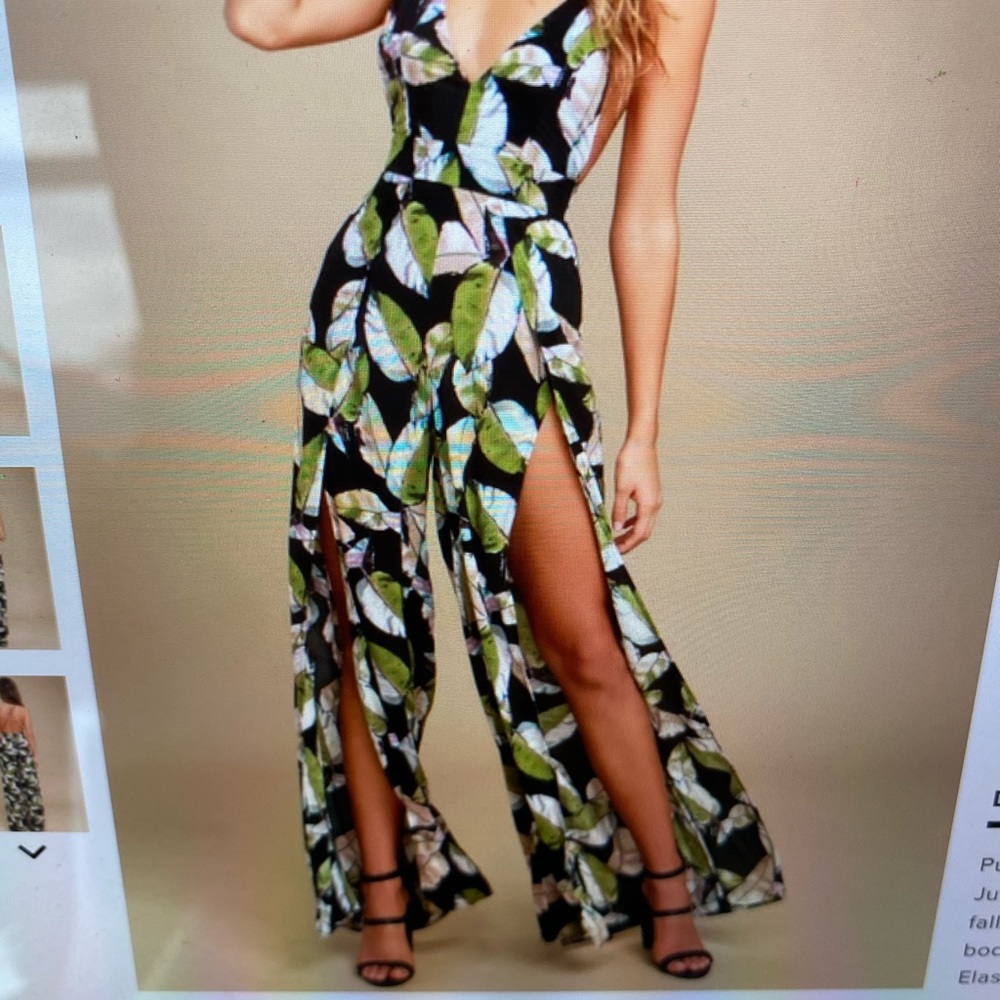 San Tropez Black Print Jumpsuit